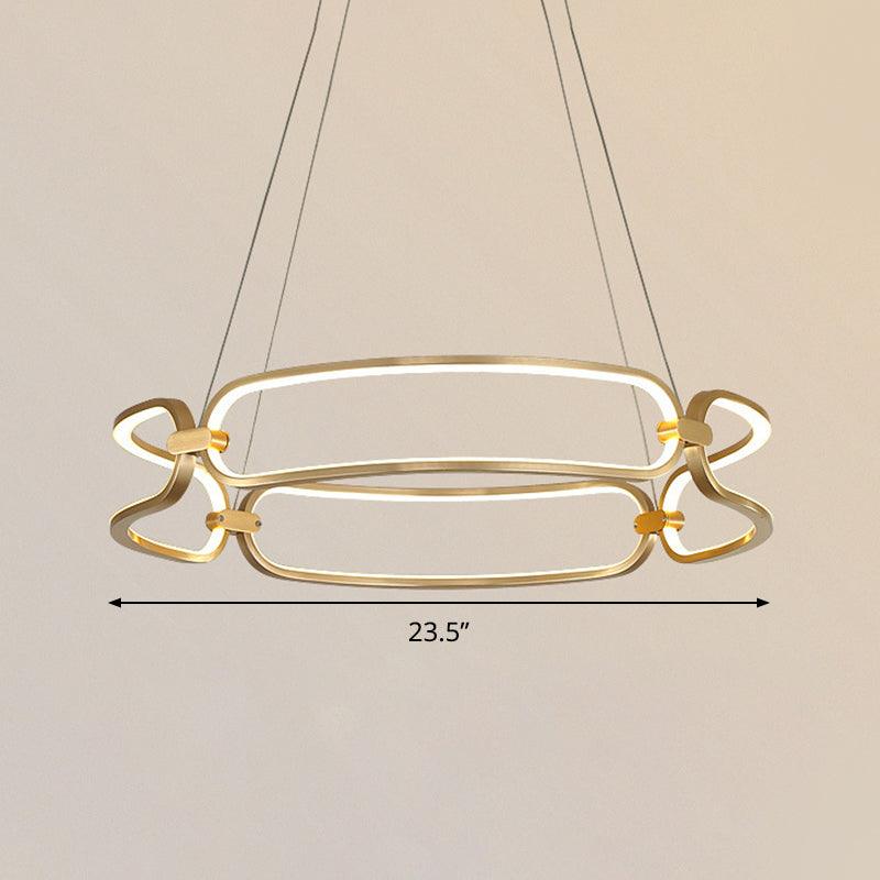 23.5"/31.5" Wide Gold LED Pendant Chandelier Light - Rebooters