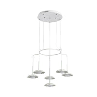 6-Head Living Room Chandelier Modernist Style White Light - Rebooters