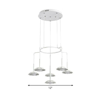 6-Head Living Room Chandelier Modernist Style White Light - Rebooters