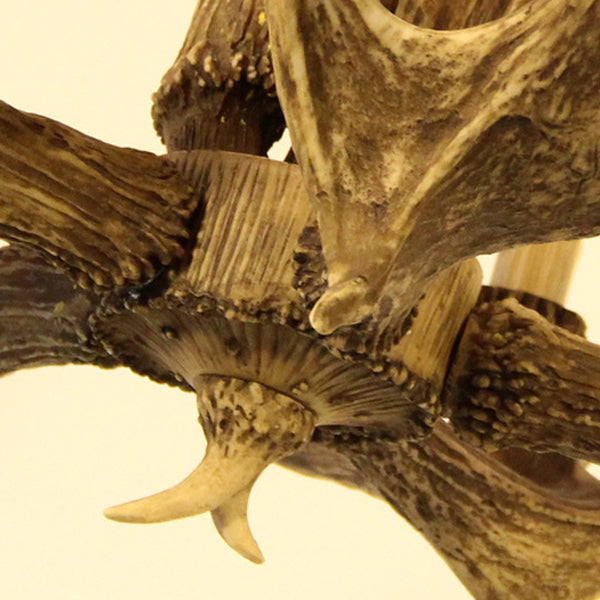 Rustic Faux Antler Ceiling Chandelier 5 Heads Pendant Light - Rebooters