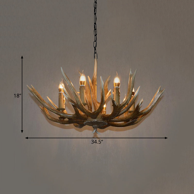 Branch Resin Pendant Chandelier Cottage 6/8/12 Heads Light - Rebooters