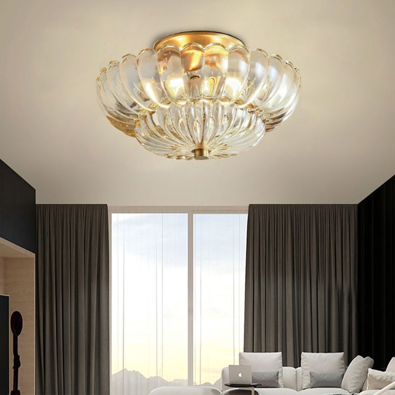 Umbrella Glass Semi Recessed Ceiling Light for Stylish Illumination - Rebooters