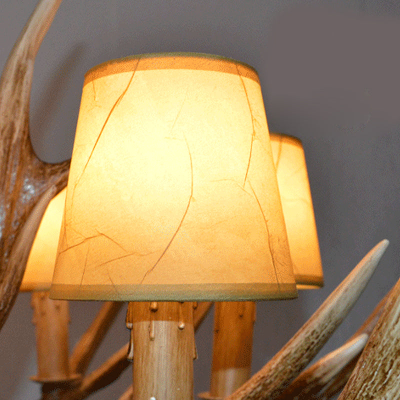 Resin Brown Ceiling Chandelier Branch 4/6/8 Bulbs Pendant Light - Rebooters