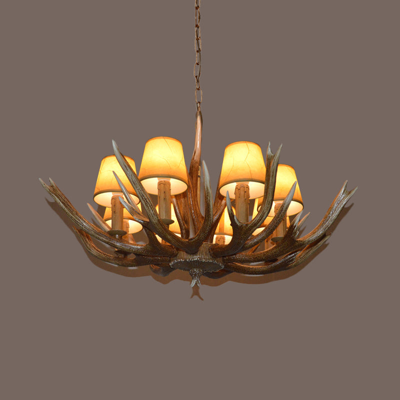 Resin Brown Ceiling Chandelier Branch 4/6/8 Bulbs Pendant Light - Rebooters
