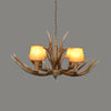 Resin Brown Ceiling Chandelier Branch 4/6/8 Bulbs Pendant Light - Rebooters