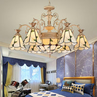 Baroque Conical Chandelier Lighting 9/11 Lights Cut Glass - Rebooters