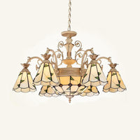 Baroque Conical Chandelier Lighting 9/11 Lights Cut Glass - Rebooters