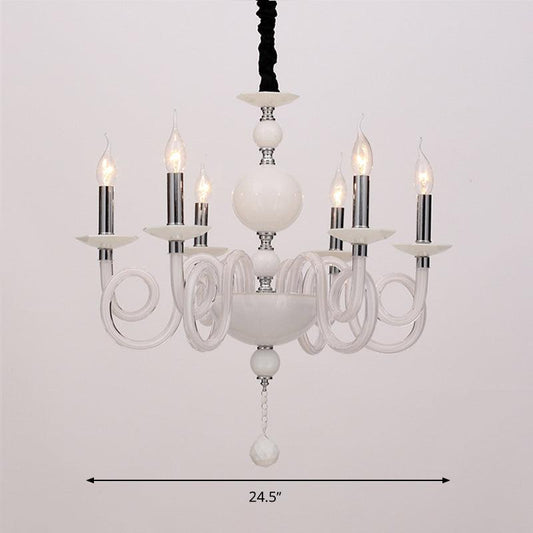 12 Heads Chandelier Lamp Rural Swirling Arm Ceiling Light - Rebooters