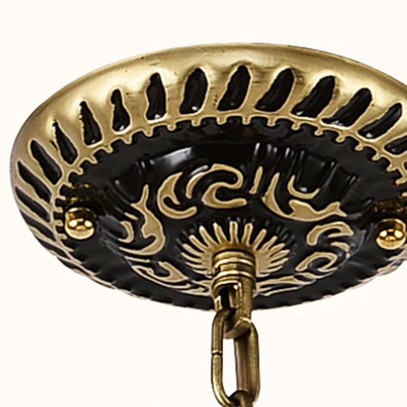 Antique Brass Globe Chandelier Lighting Fixture Baroque 3 Lights - Rebooters