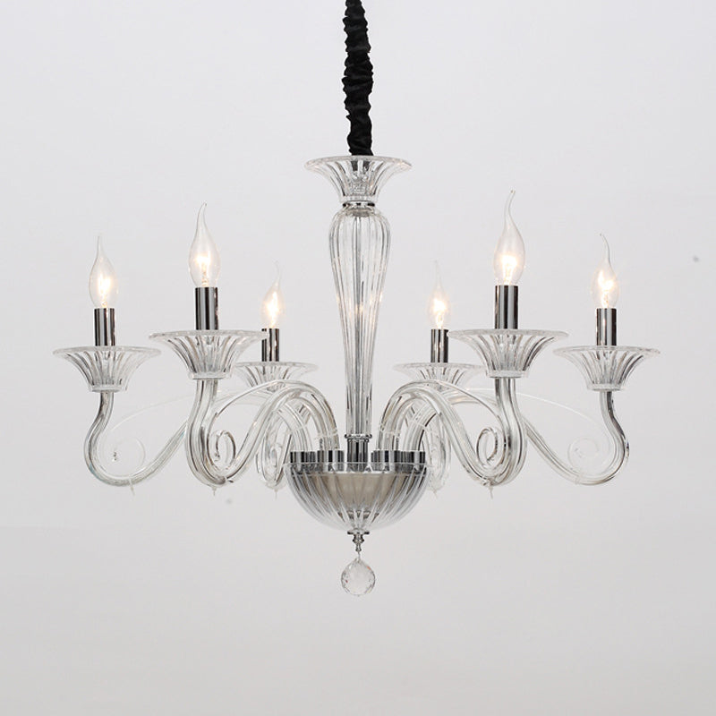 Traditional Curved Arm Pendant Chandelier 6/8/10 Heads - Rebooters