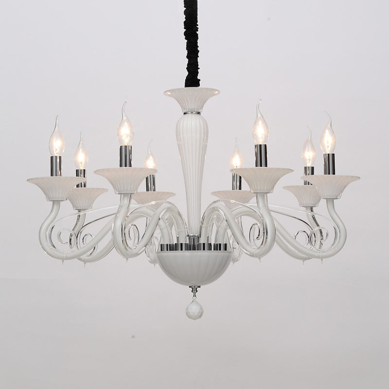 Traditional Curved Arm Pendant Chandelier 6/8/10 Heads - Rebooters