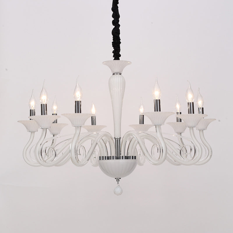 Traditional Curved Arm Pendant Chandelier 6/8/10 Heads - Rebooters