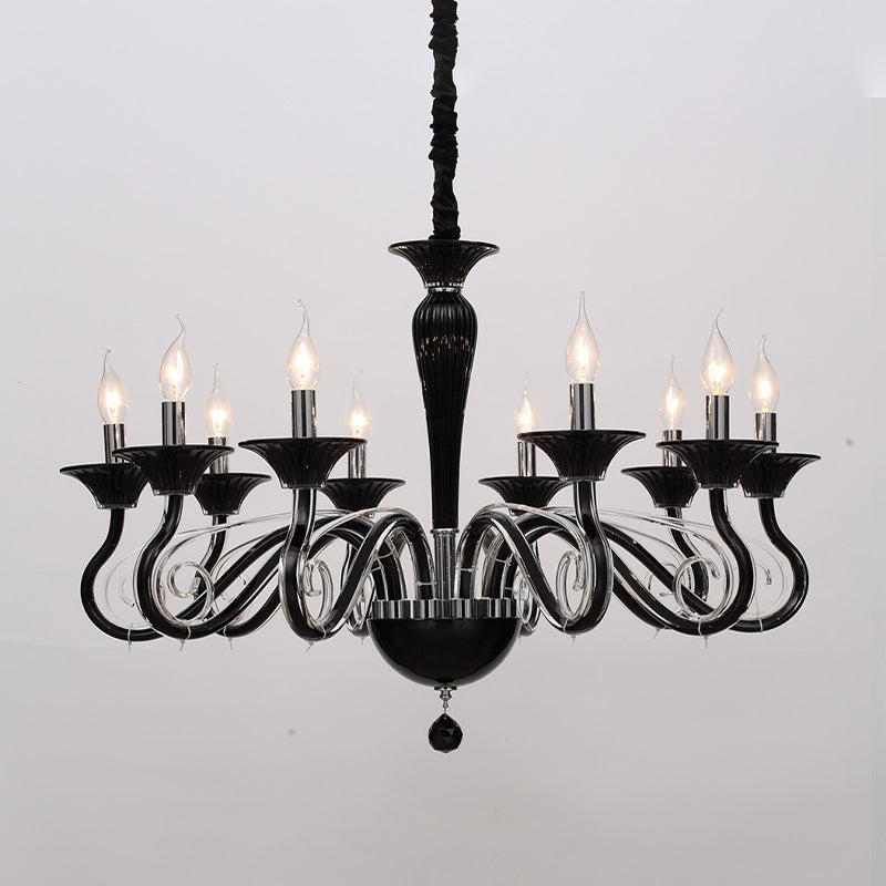 Traditional Curved Arm Pendant Chandelier 6/8/10 Heads - Rebooters