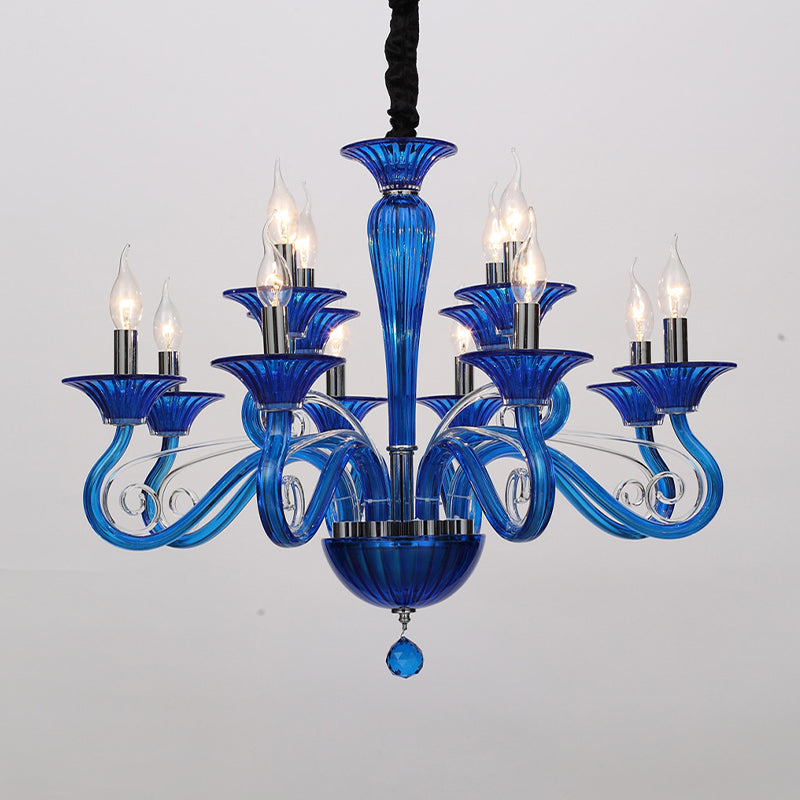 Traditional Curved Arm Pendant Chandelier 6/8/10 Heads - Rebooters