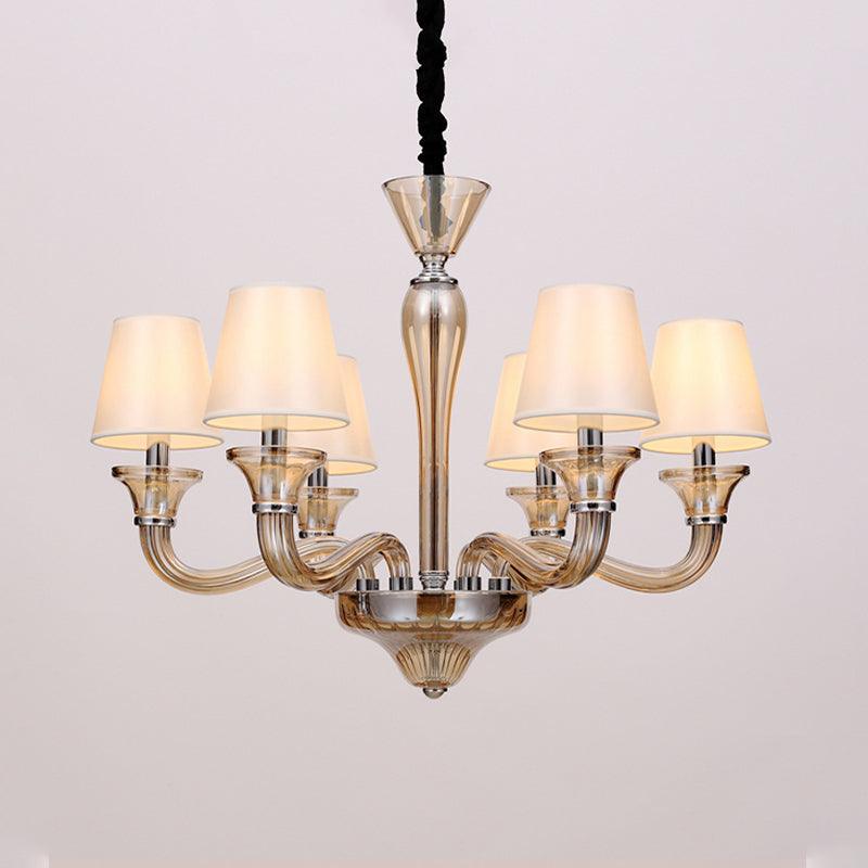 6/8/12 Heads Chandelier Lighting Traditional Fabric Light - Rebooters