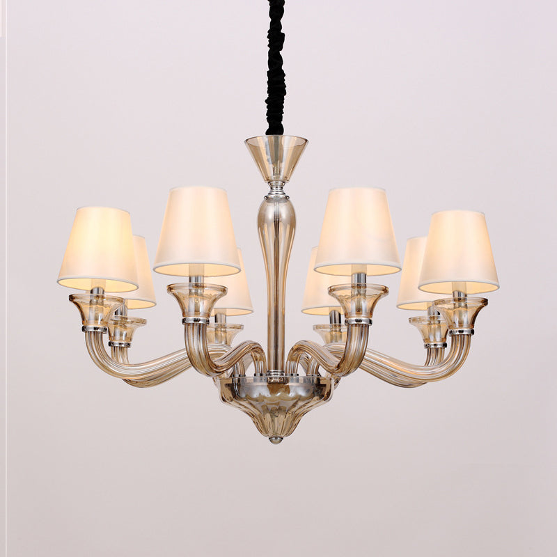 6/8/12 Heads Chandelier Lighting Traditional Fabric Light - Rebooters