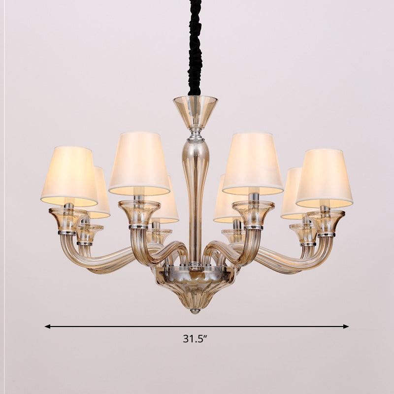 6/8/12 Heads Chandelier Lighting Traditional Fabric Light - Rebooters