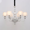 White Conical Ceiling Chandelier Antique Fabric Pendant Lamp - Rebooters