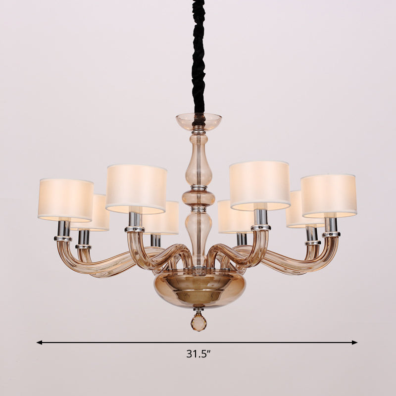 Traditionary Spuntik Chandelier Light Amber Glass Pendant Lamp - Rebooters