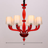 12 Bulbs Ceiling Chandelier Tradition Starburst Glass Light - Rebooters