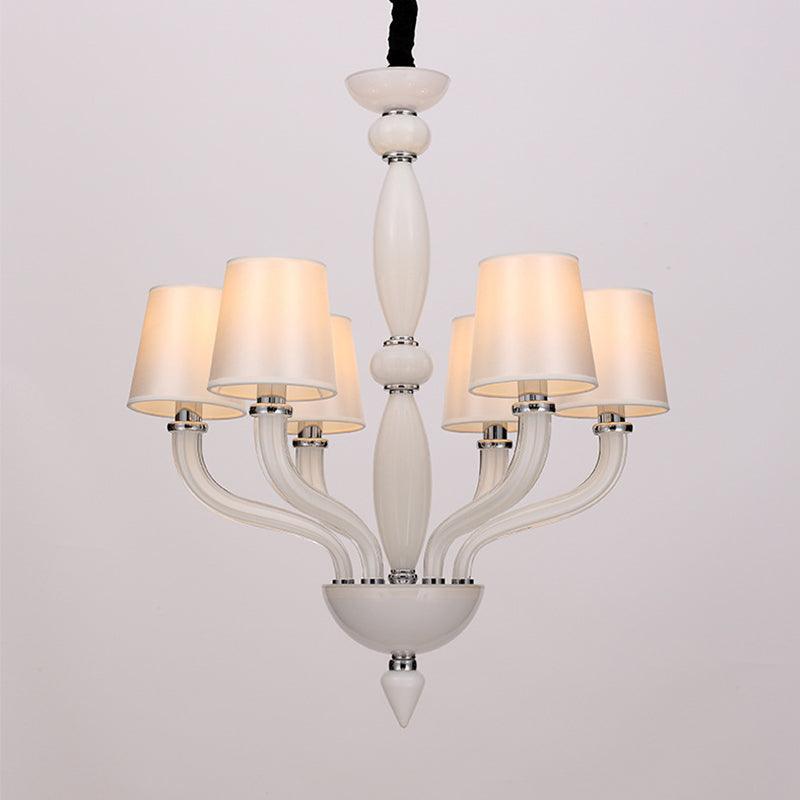 12 Bulbs Ceiling Chandelier Tradition Starburst Glass Light - Rebooters