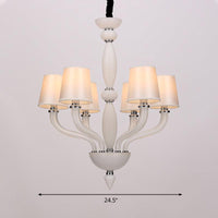 12 Bulbs Ceiling Chandelier Tradition Starburst Glass Light - Rebooters