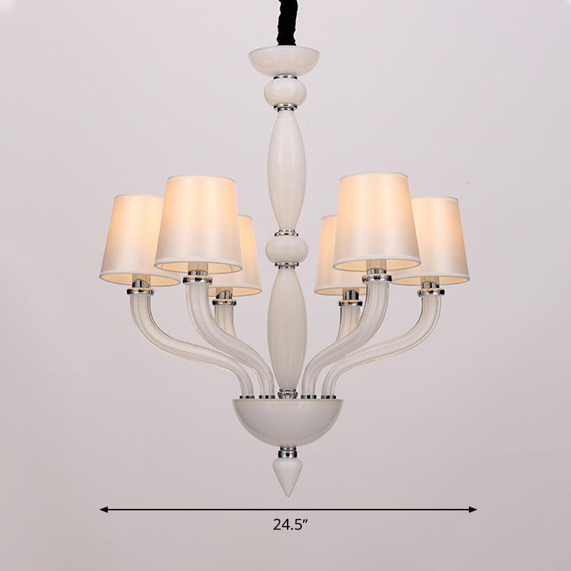 12 Bulbs Ceiling Chandelier Tradition Starburst Glass Light - Rebooters