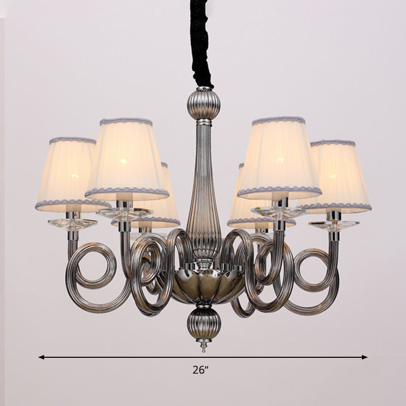 Vintage Swirled Arm Ceiling Chandelier 12 Lights Lamp Fixture - Rebooters