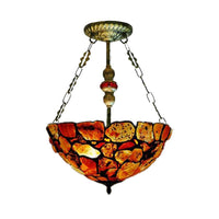 2/3 Lights 12"/16" W Dining Room Chandelier Lamp Antique Bronze Dome Shade - Rebooters