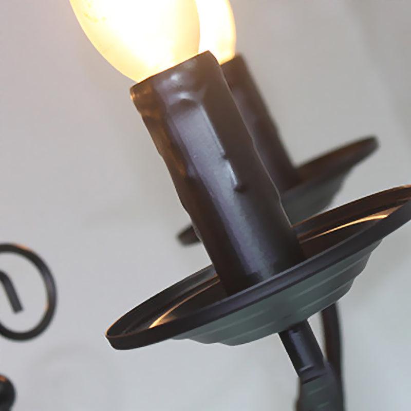 Antique Starburst Chandelier Lighting 5/6/8 Bulbs Black Lamp - Rebooters