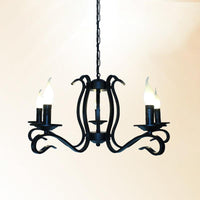 Antique Starburst Chandelier Lighting 5/6/8 Bulbs Black Lamp - Rebooters