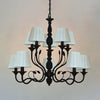 Metal Black Chandelier Lighting Cuvry Arm Vintage Lamp - Rebooters