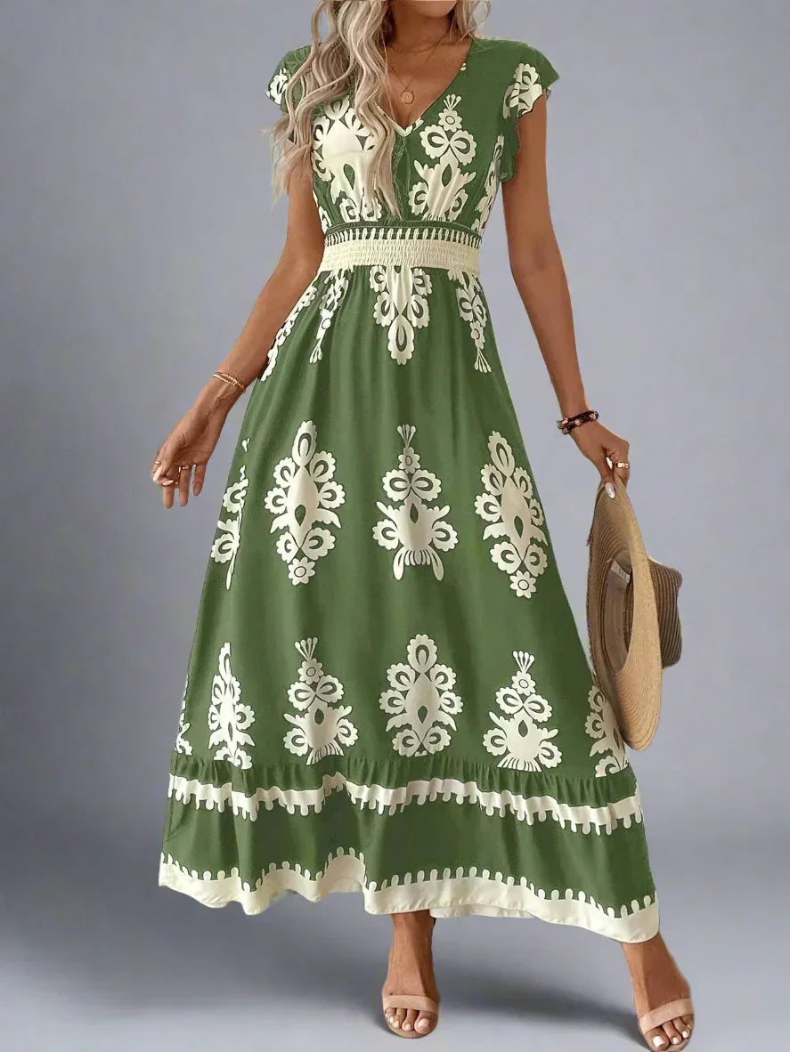 Elegant Women's Maxi Dress with Flowy Bohemian Style Rebooters Maxi Women's Dresses