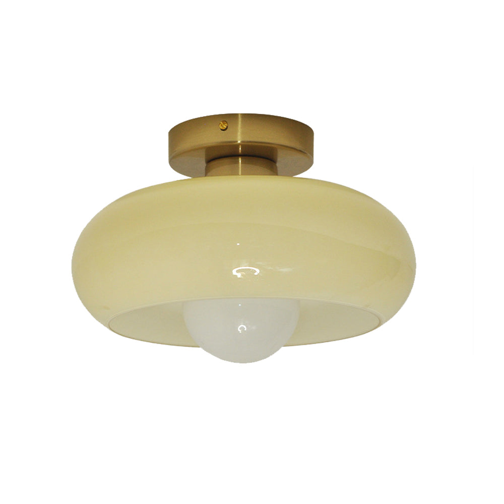 Mid Century Glass Modern Flush Mount Ceiling Light Fixture - Rebooters