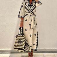 Kinslee Women's Kaftan Dress with Flowy Fit and Embroidery - Rebooters -Women's Dresses