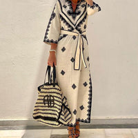 Skyla Women's Kaftan Dress with Flowy Fit and Embroidery - Rebooters -Women's Dresses