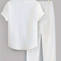 Plus Size Casual Co-Ord Set for Men Summer Comfort Rebooters mens 2 piece set