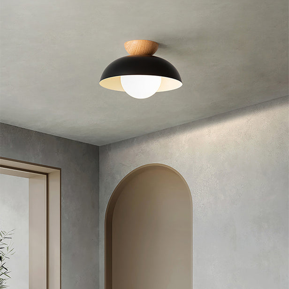 White Modern Semicircular Bedroom Ceiling Lamp Fixture - Rebooters