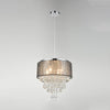 Chrome 6 Heads Chandelier Lighting Traditionalism Beveled K9 Crystal Cylinder Pendant Ceiling Light - Rebooters