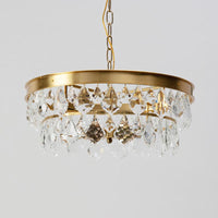 4 Bulbs Circular Pendant Lamp Retro Black Gold Chandelier Light Fixture - Rebooters