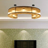 6 Bulbs Crystal Block Hanging Chandelier Vintage Gold Fixture - Rebooters