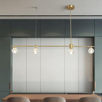 4 Bulbs LED Crystal Hanging Chandelier Gold Polygon Globe Square - Rebooters