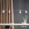 4 Bulbs LED Crystal Hanging Chandelier Gold Polygon Globe Square - Rebooters