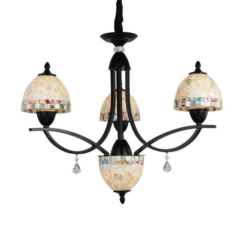 White Dome Chandelier Lighting Fixture Baroque 7/9 Lights - Rebooters