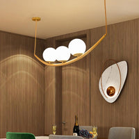 2/3 Lights Dining Room Chandelier Lamp Fixture Modernism Gold Finish Hanging Ceiling Light - Rebooters