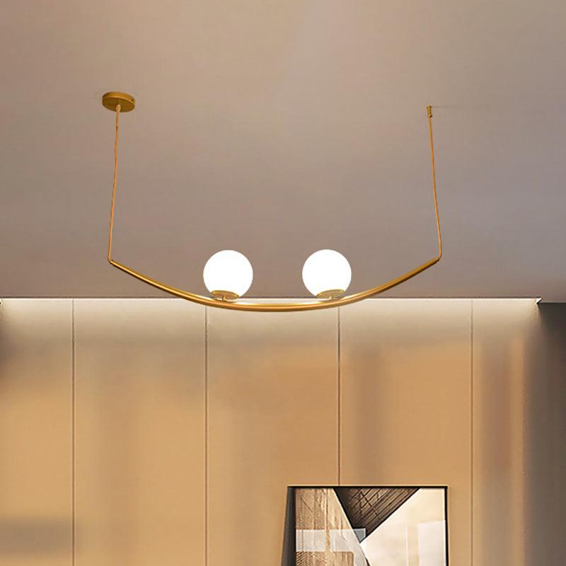 2/3 Lights Dining Room Chandelier Lamp Fixture Modernism Gold Finish Hanging Ceiling Light - Rebooters