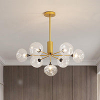 7 Heads Bedroom Ceiling Chandelier Modernist Gold Light Fixture - Rebooters