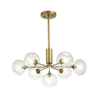 7 Heads Bedroom Ceiling Chandelier Modernist Gold Light Fixture - Rebooters