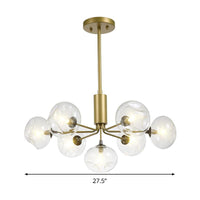 7 Heads Bedroom Ceiling Chandelier Modernist Gold Light Fixture - Rebooters