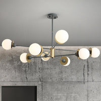 8 Bulbs Living Room Pendant Chandelier Modernism Grey Light - Rebooters